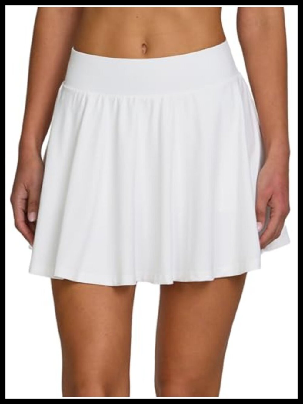 Pleated Tennis Skort with Built-in Shorts, High-Waist, Side Pocket, Athletic